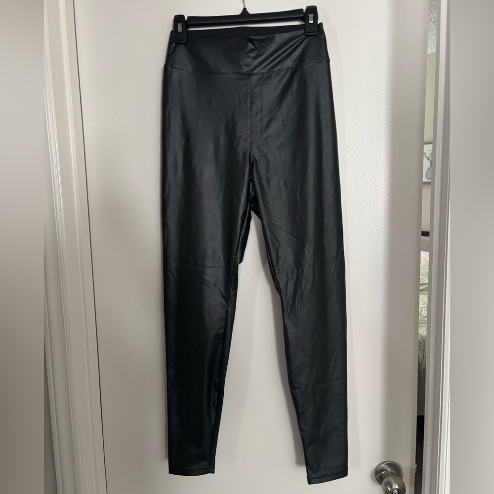 Aerie Black Faux Leather Leggings